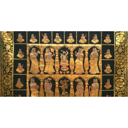 Pichwai Painting ~ Krishna Darbaar ~ { 4 X 4.5  Feet }